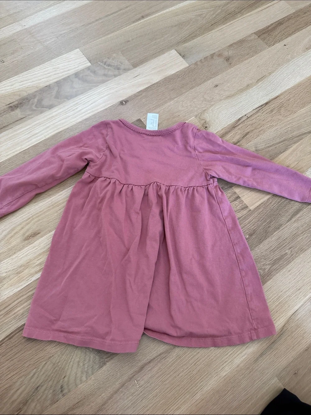 H&M Rose Pink Long-Sleeve Casual Dress for Girls
